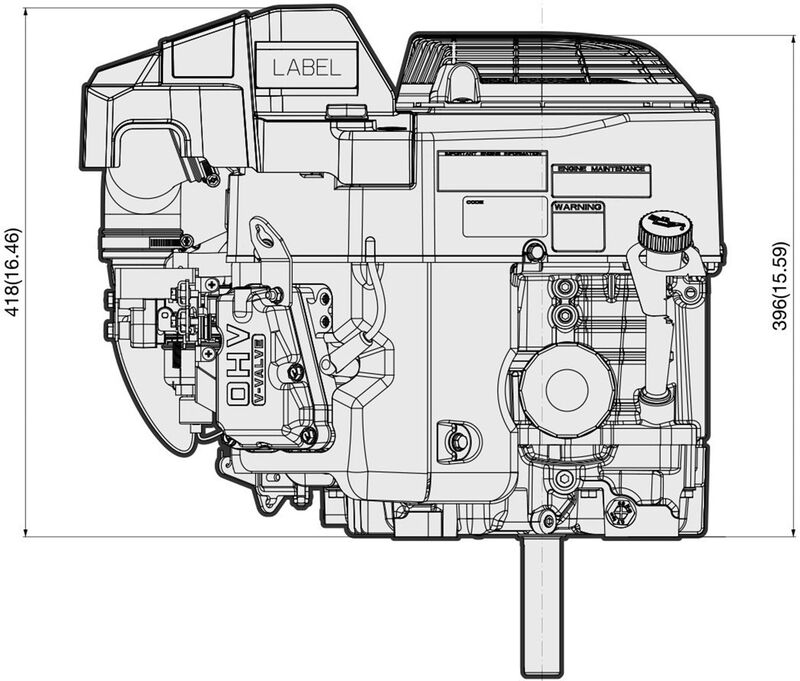 Kawasaki FT730V 24HP Petrol Lawnmower Engine (Dual Element Air Filter)