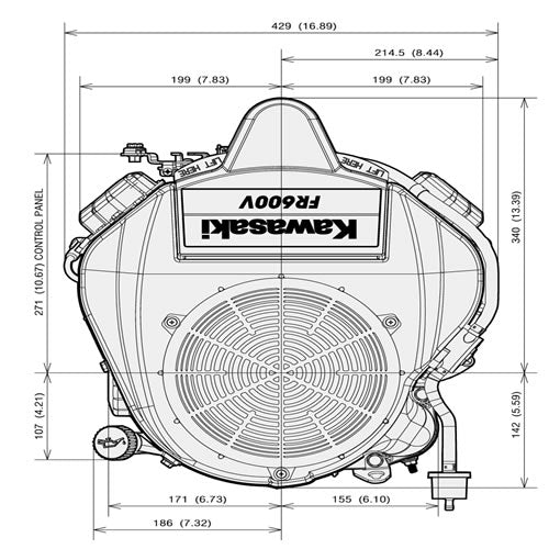 Kawasaki FR600V 18.0HP Petrol Lawnmower Engine