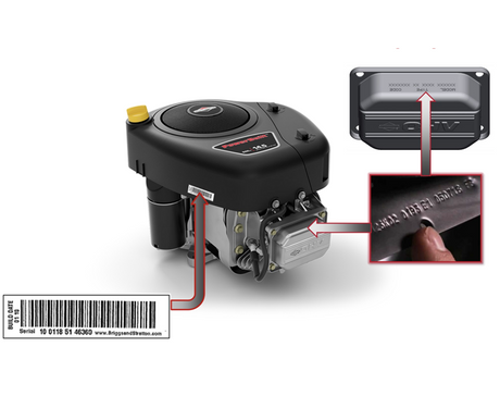 Locate your Briggs & Stratton Rider Mower Engine Model Number