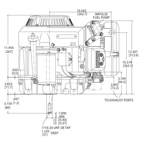 Vanguard 18HP V-Twin Vertical Shaft Petrol Engine