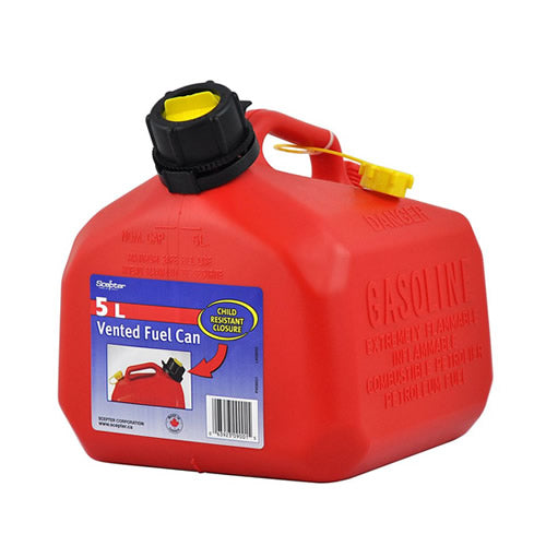 Plastic 5 Litre Fuel Can - Includes Pourer Spout