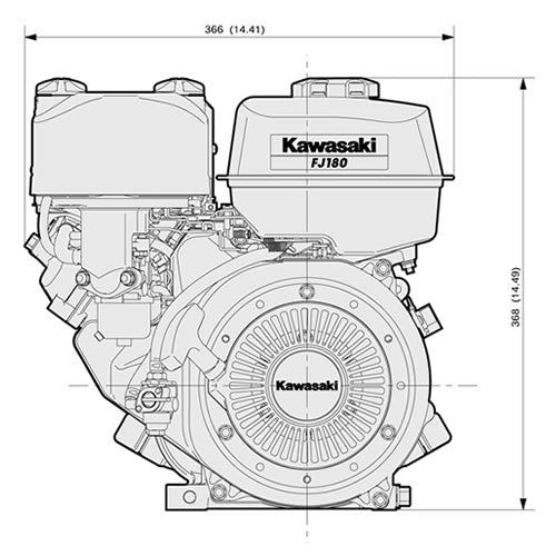 Kawasaki FJ180D 5.5HP Petrol Engine