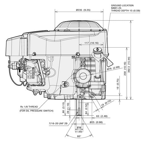Kawasaki FR651V 21.5HP Petrol Lawnmower Engine